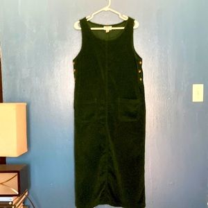 Talbots Corduroy Jumper, Full length, Forest Green